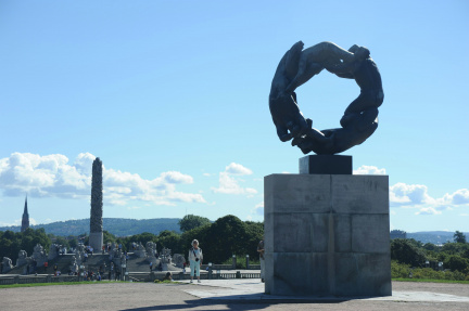 Vue du fond du parc Vigeland